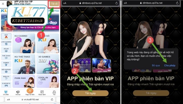 Tải Kubet77 nhanh chóng về IOS