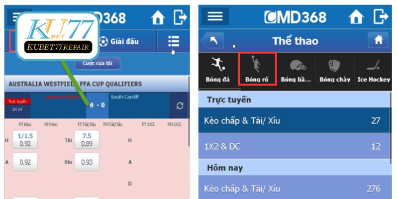 Bộ môn bóng rổ và thể thao điện tử tại sảnh CMD