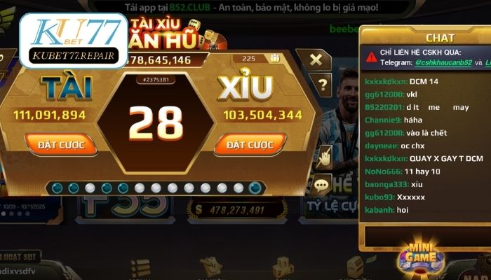 Ưu điểm thu hút khách hàng của Tài xỉu Kubet77